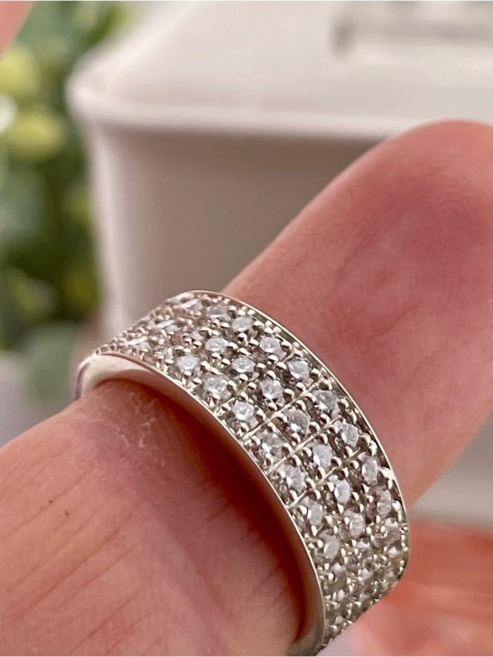 1.35ct Diamond Ring band 925 Sterling Silver. Wide band - Picture 9 of 12